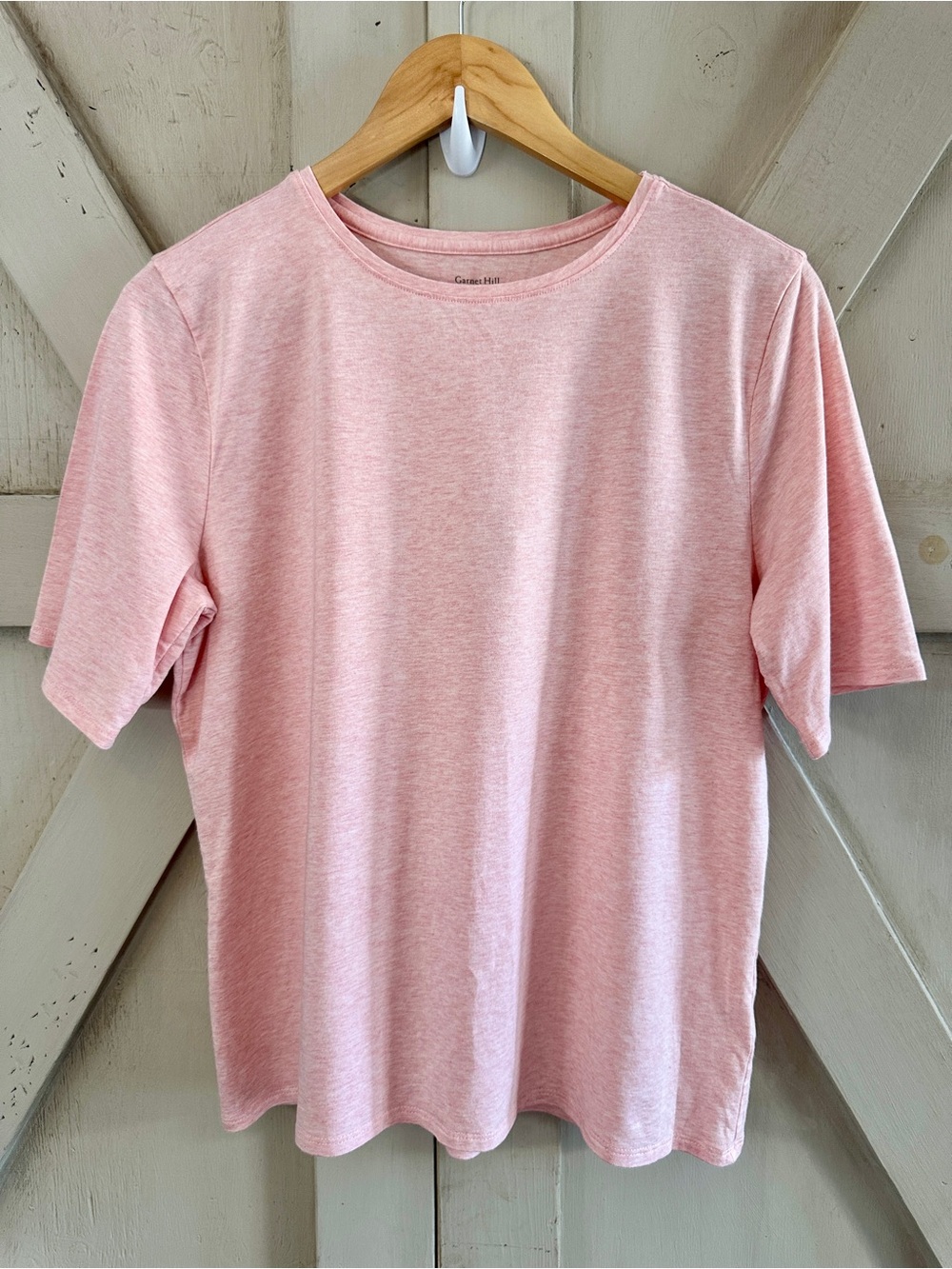 Garnet Hill Organic Pima Cotton Tencel Modal Tee Pink L